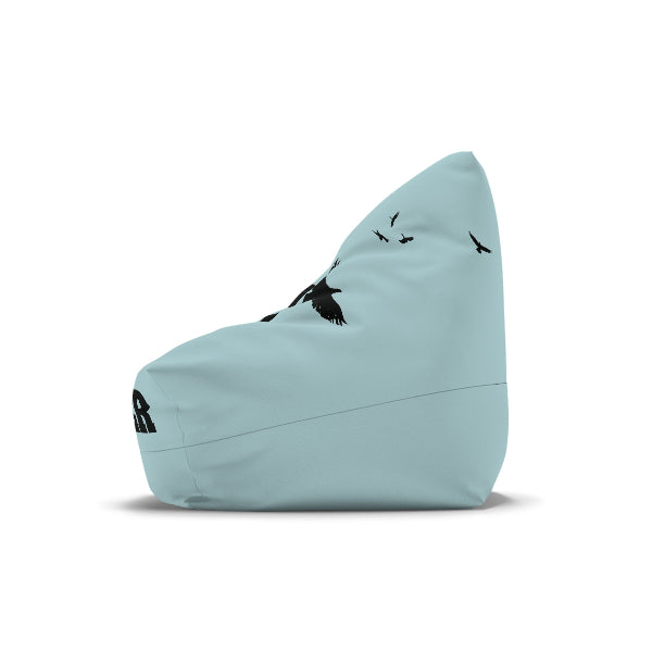 This custom bean bag cover features the Culver water tower and turkey vultures silhouettes