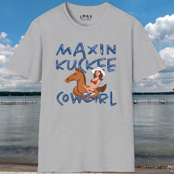 Funny Lake Maxinkuckee Cowgirl T-Shirt