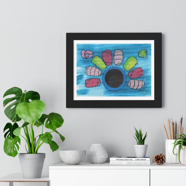 Sushi Blue Plate Special #5 Rainbow Roll, Framed Horizontal Poster