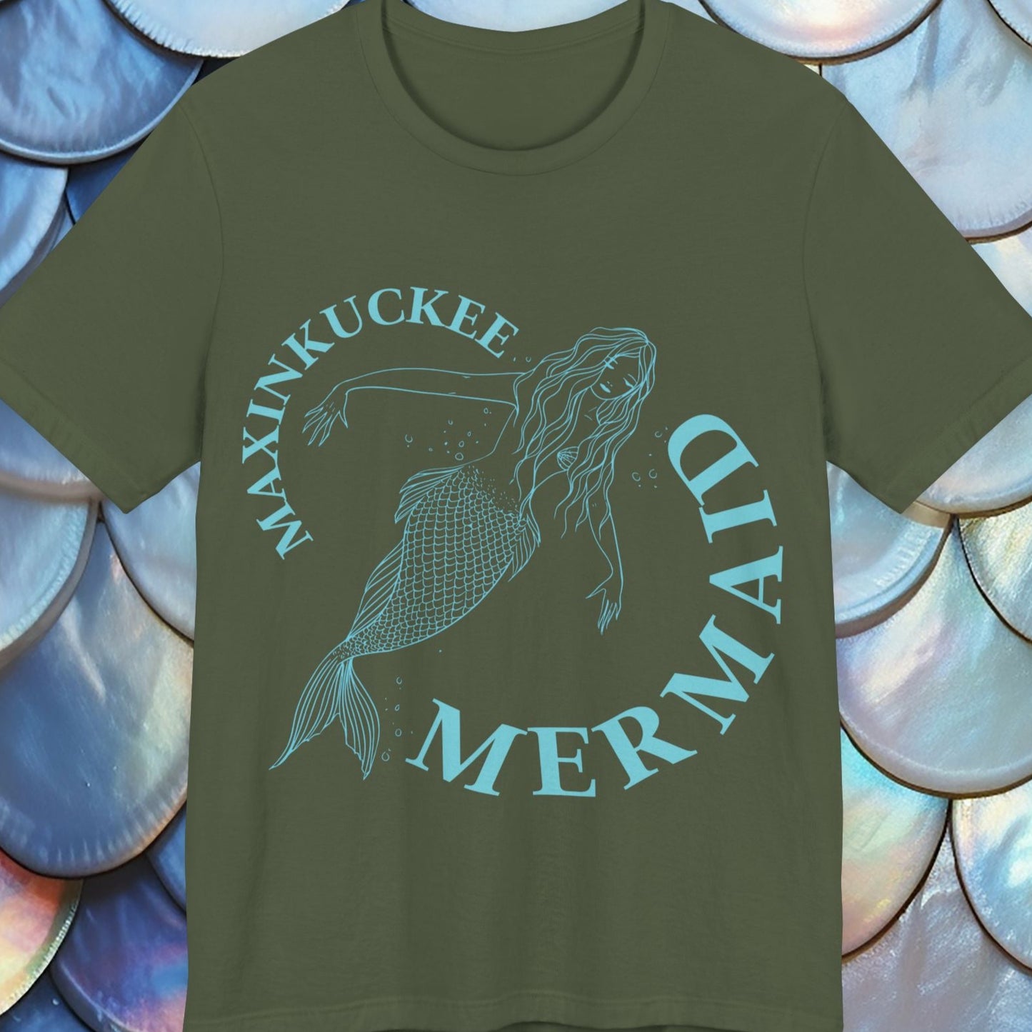 Drifter Mermaid Graphic Unisex Jersey Short Sleeve Tee in military