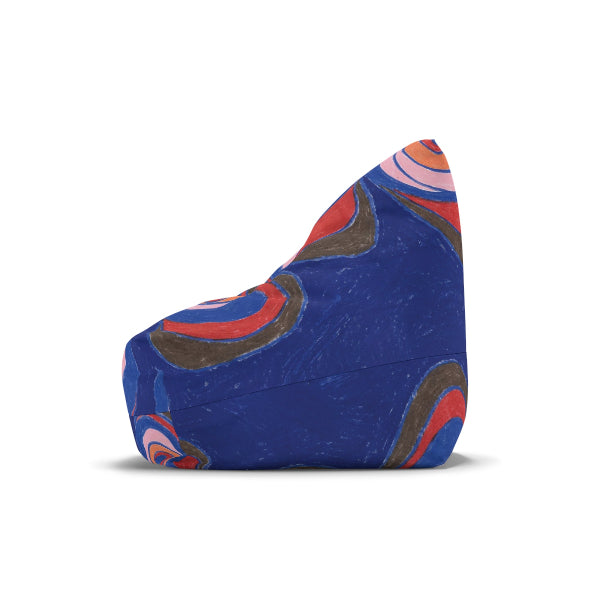 features an abstract design in fun colors