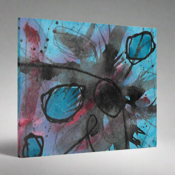 Mysteries of the Shoreline #7, water themed Pod Canvas Gallery Wrap, Ready to Hang Abstract Wall Art