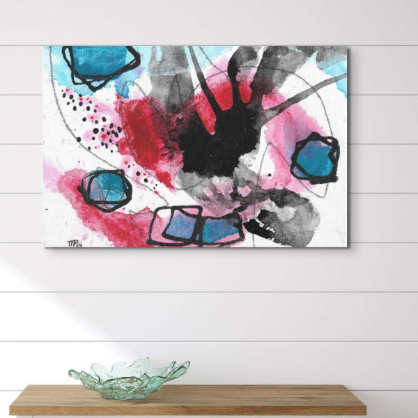 Mysteries of the Shoreline #2, water themed Pod Canvas Gallery Wrap, Ready to Hang Abstract Wall Art