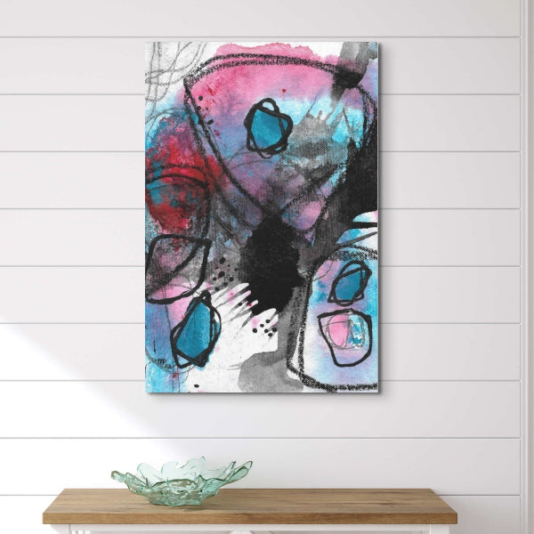 Mysteries of the Shoreline #3, water themed Pod Canvas Gallery Wrap, Ready to Hang Abstract Wall Art