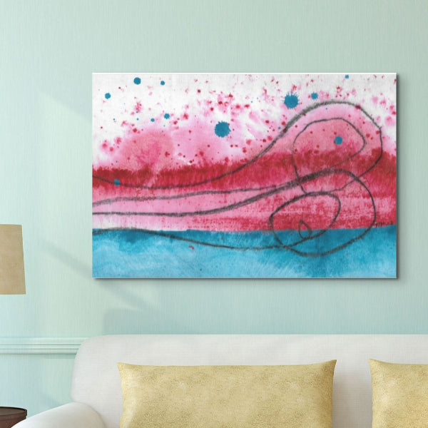 Mysteries of the Shoreline #5, water themed Pod Canvas Gallery Wrap, Ready to Hang Abstract Wall Art