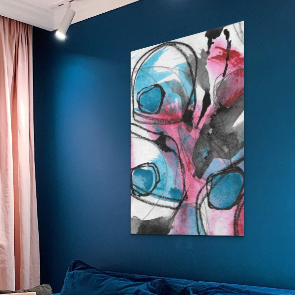 Mysteries of the Shoreline #6, water themed Pod Canvas Gallery Wrap, Ready to Hang Abstract Wall Art