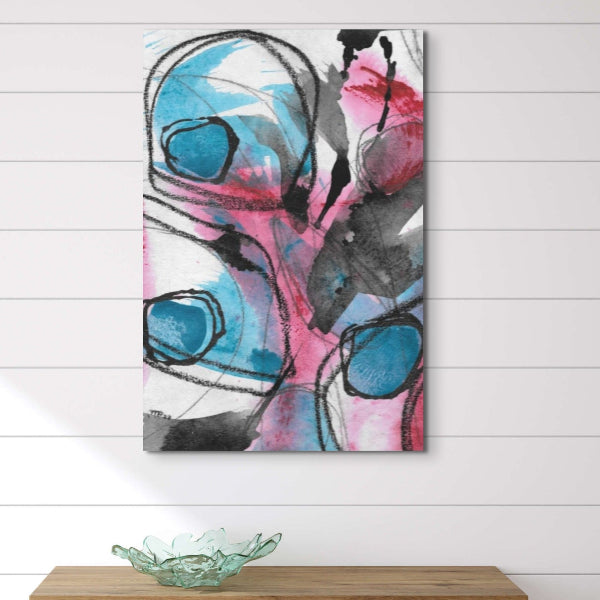Mysteries of the Shoreline #6, water themed Pod Canvas Gallery Wrap, Ready to Hang Abstract Wall Art
