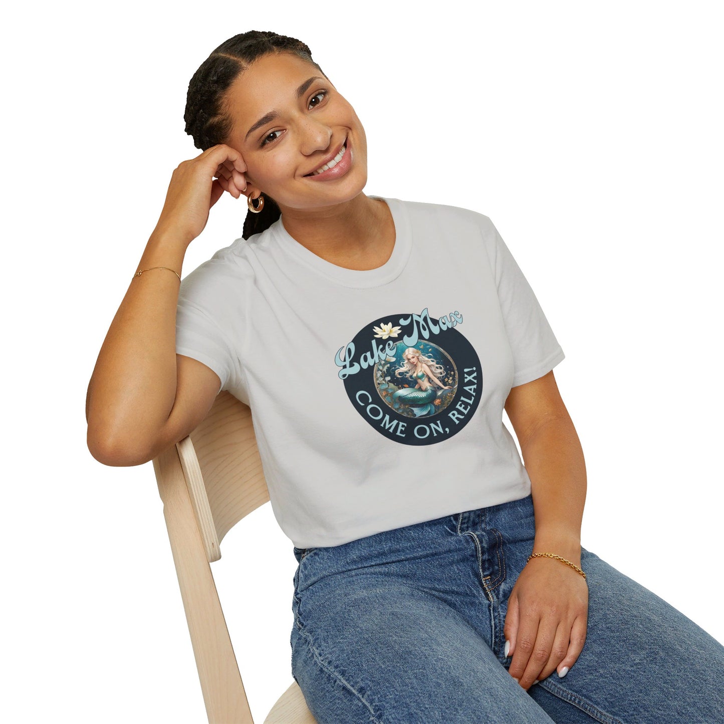 Maxinkuckee Mermaid 6 Graphic Unisex Softstyle T-shirt