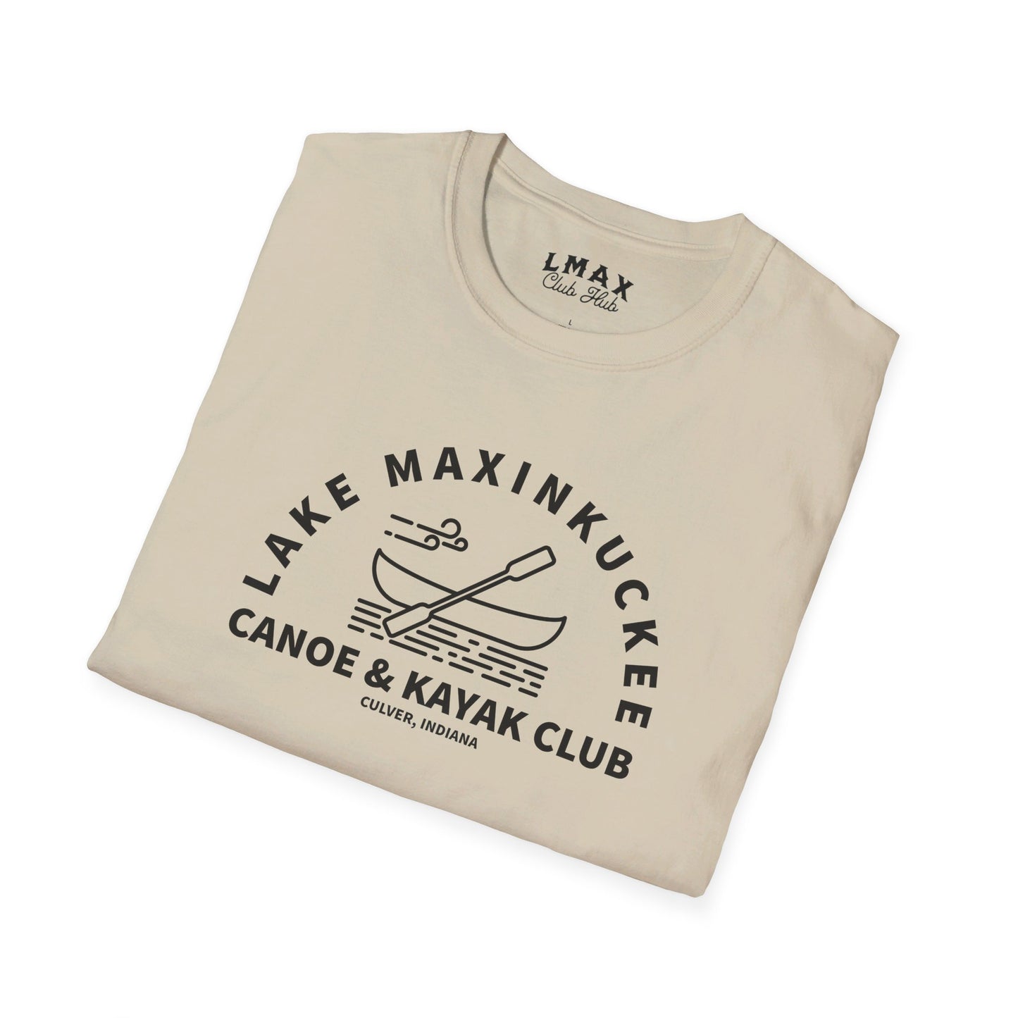 Lake Maxinkuckee Canoe & Kayak Club Black Print Unisex Unisex Softstyle T-Shirt