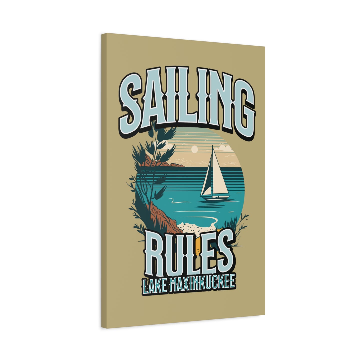 Sailing Rules, Lake Maxinkuckee, Culver, Indiana, Matte Canvas, Stretched, 1.25"