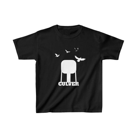 Culver Indiana Water Tower with Turkey Vultures in Silhouette Kids Heavy Cotton™ Tee