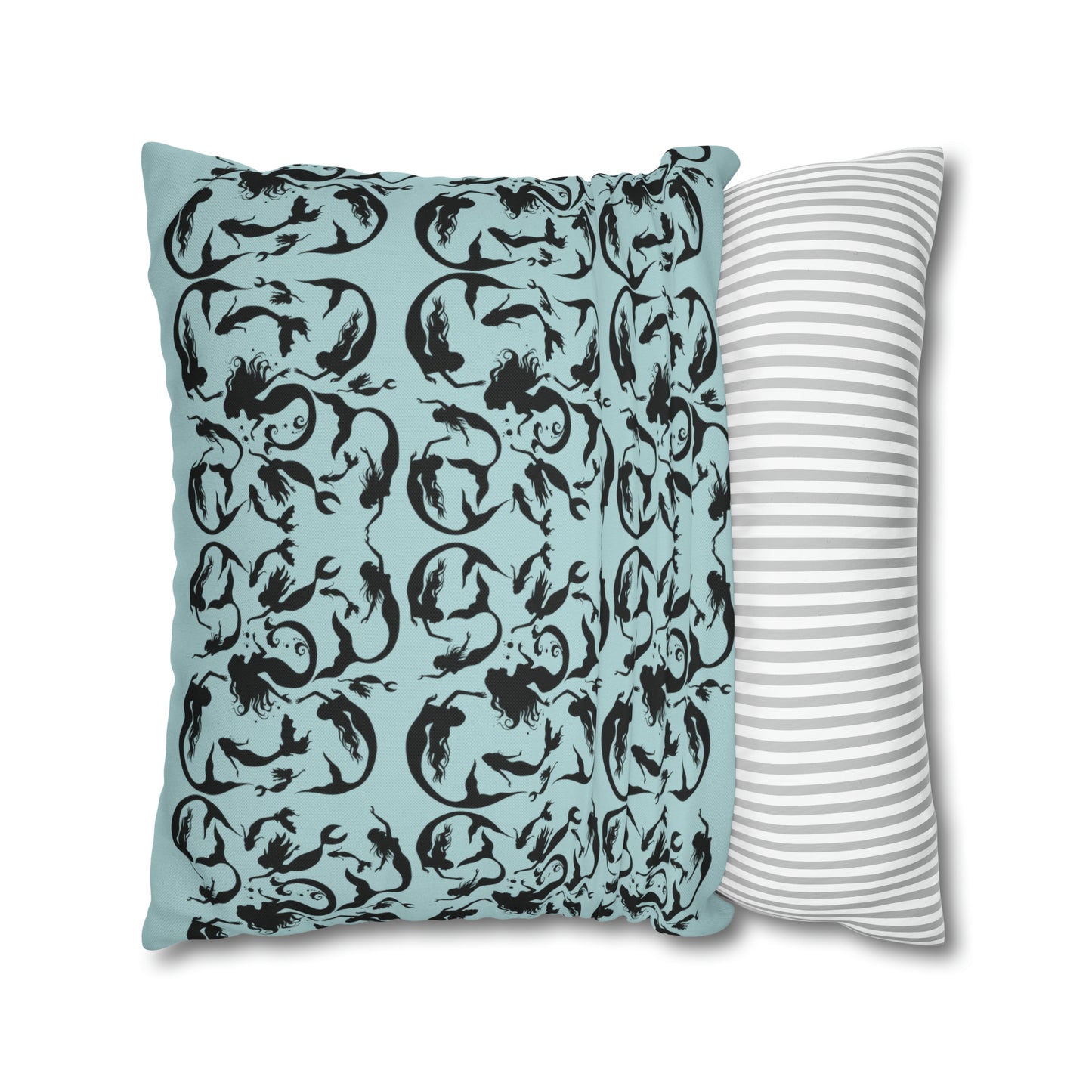 Mermaids silhouettes pillowcase