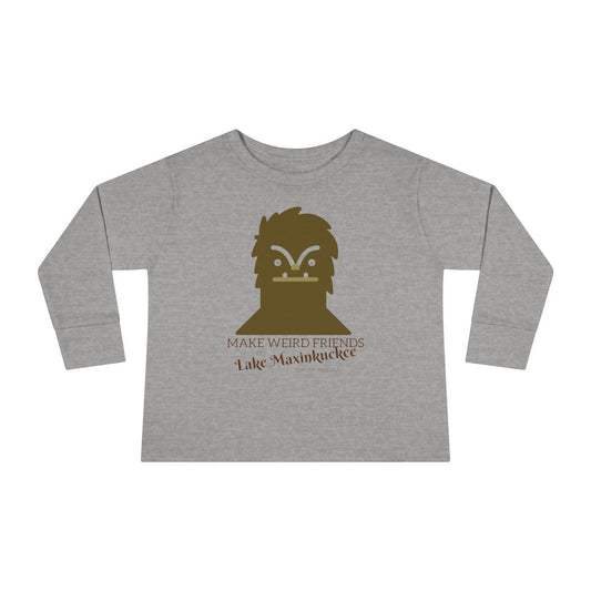 Lake Maxinkuckee Make Weird Friends Toddler Long Sleeve Tee