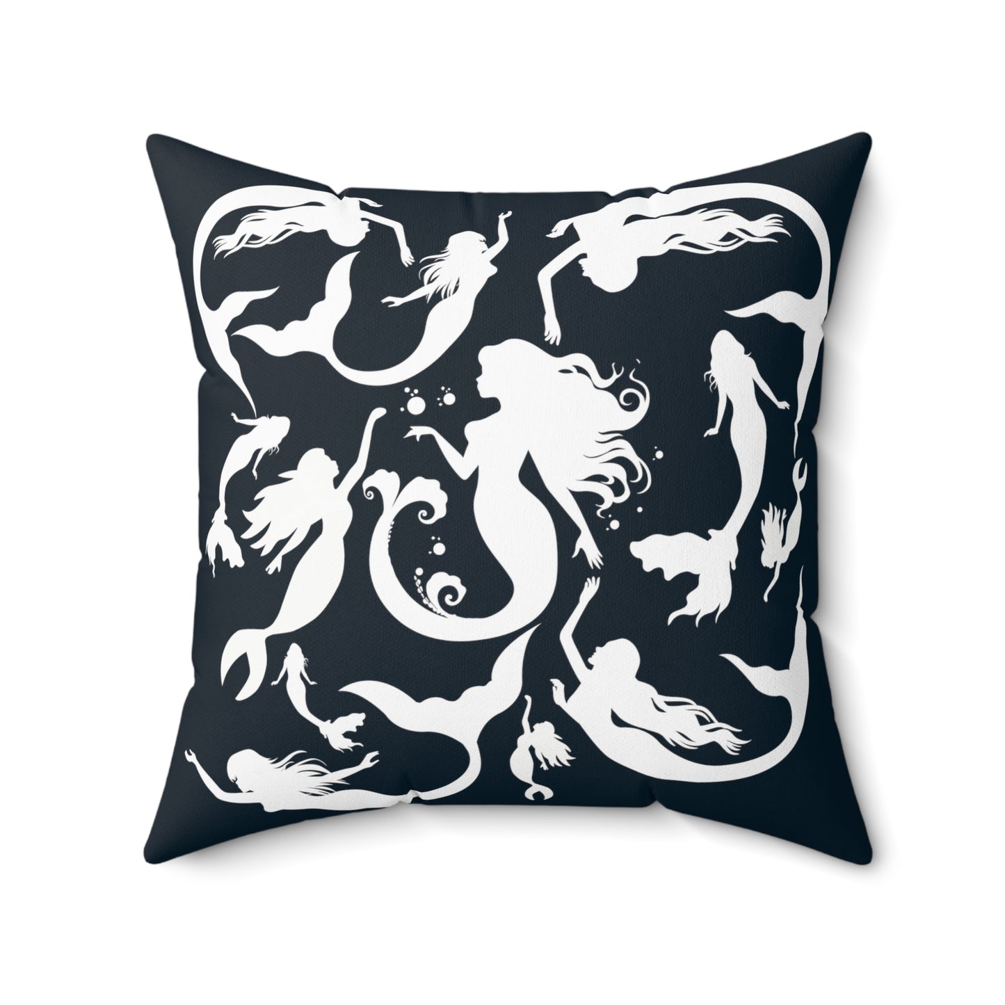 Mermaids silhouettes pillowcase