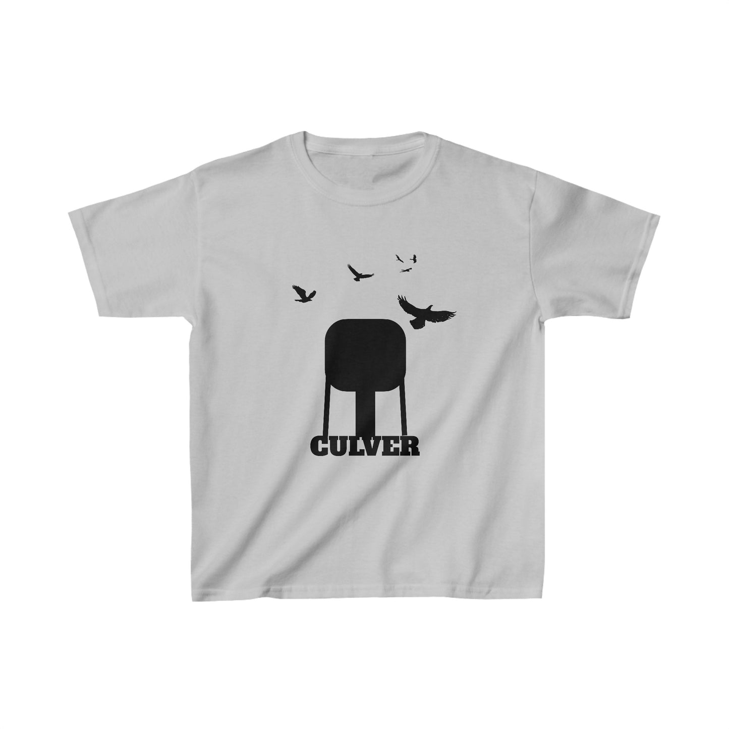 Culver Indiana Water Tower with Turkey Vultures in Silhouette Kids Heavy Cotton™ Tee