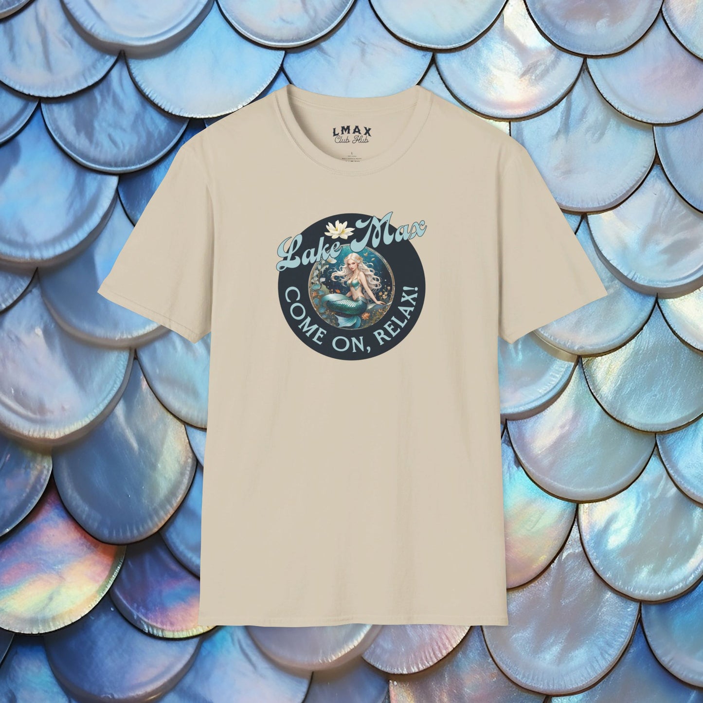 Maxinkuckee Mermaid 6 Graphic Unisex Softstyle T-shirt