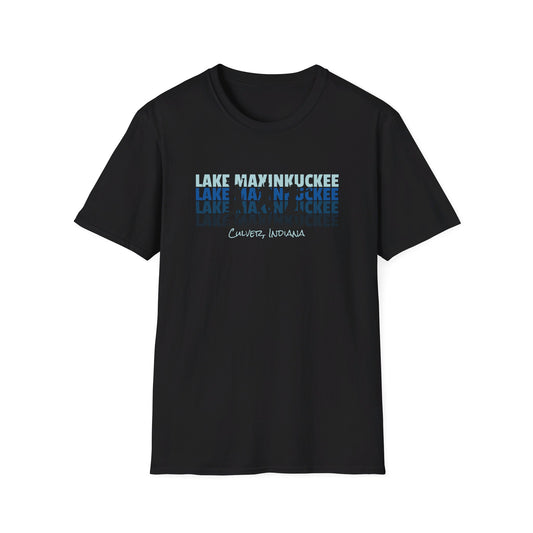 Lake Maxinkuckee Culver Indiana (BLUES) Graphic Unisex Softstyle T-Shirt