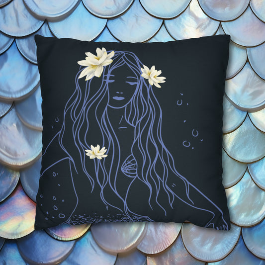 mermaid pillow case front