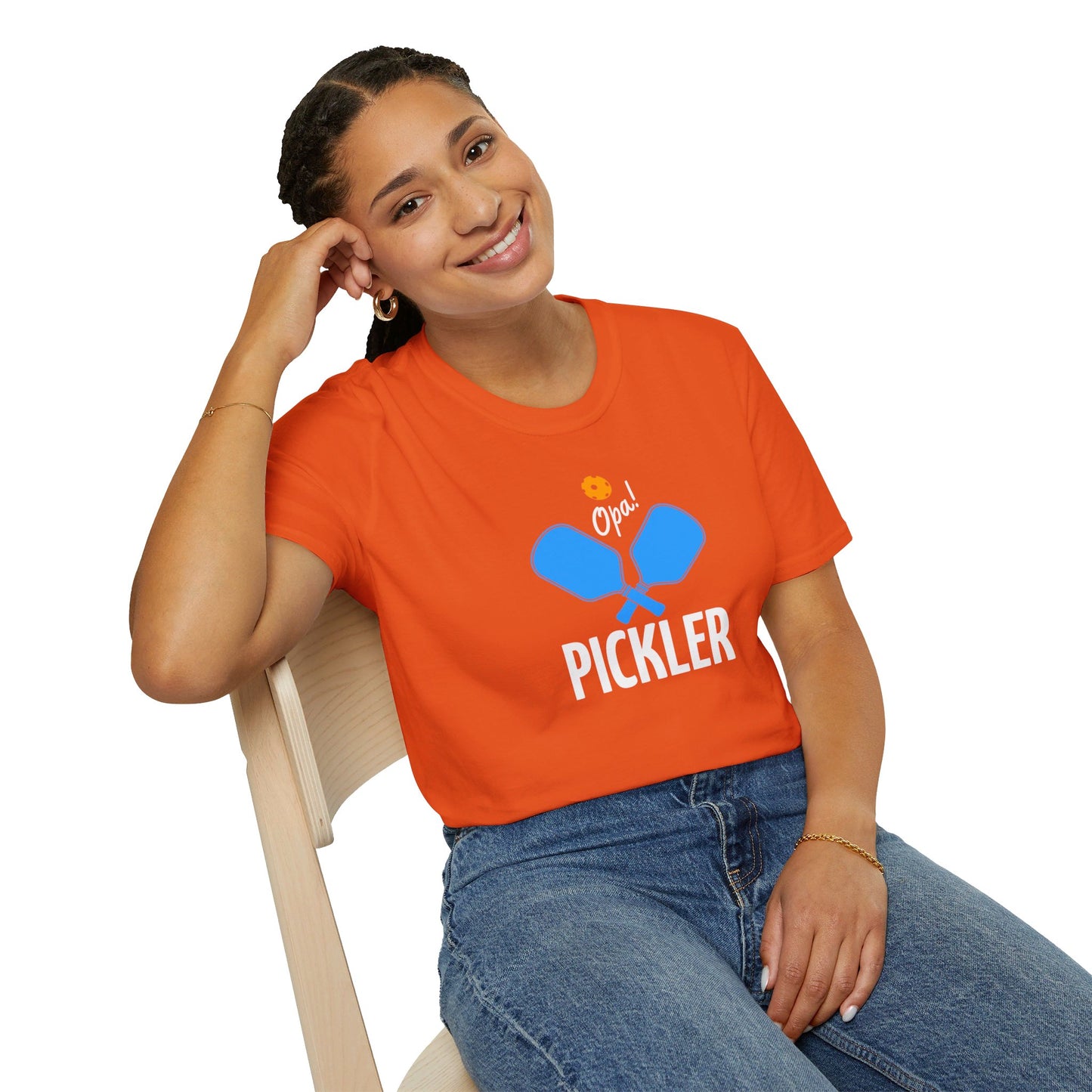 PICKLER Opa! Pickle Ball Unisex Softstyle T-Shirt