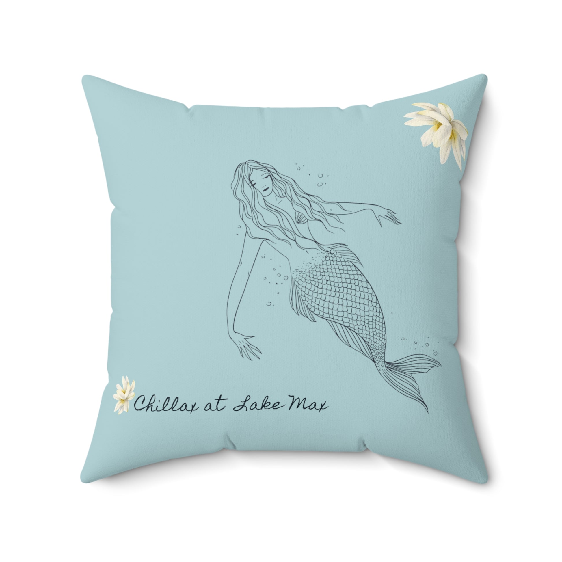 mermaid pillow back