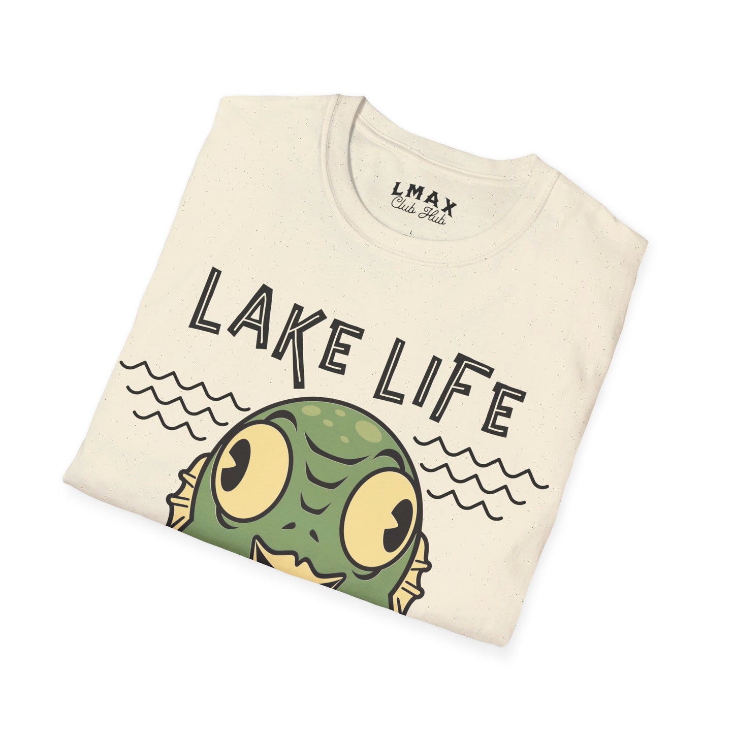 Lake Life Lake Maxinkuckee Culver Indiana Water Creature Graphic for light colors Unisex Softstyle T-shirt