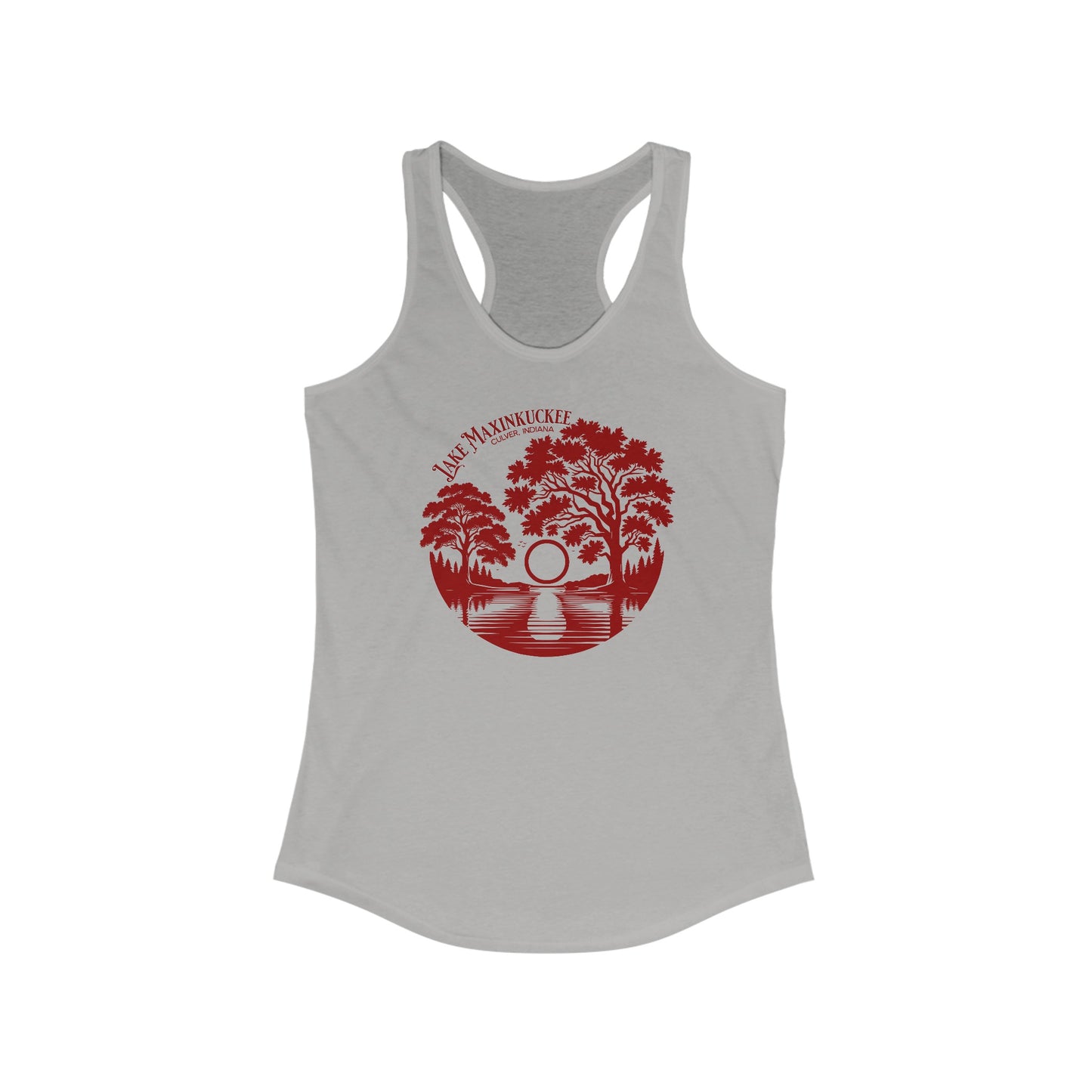 Lake Maxinkuckee Culver Indiana, Women's Ideal Racerback Tank