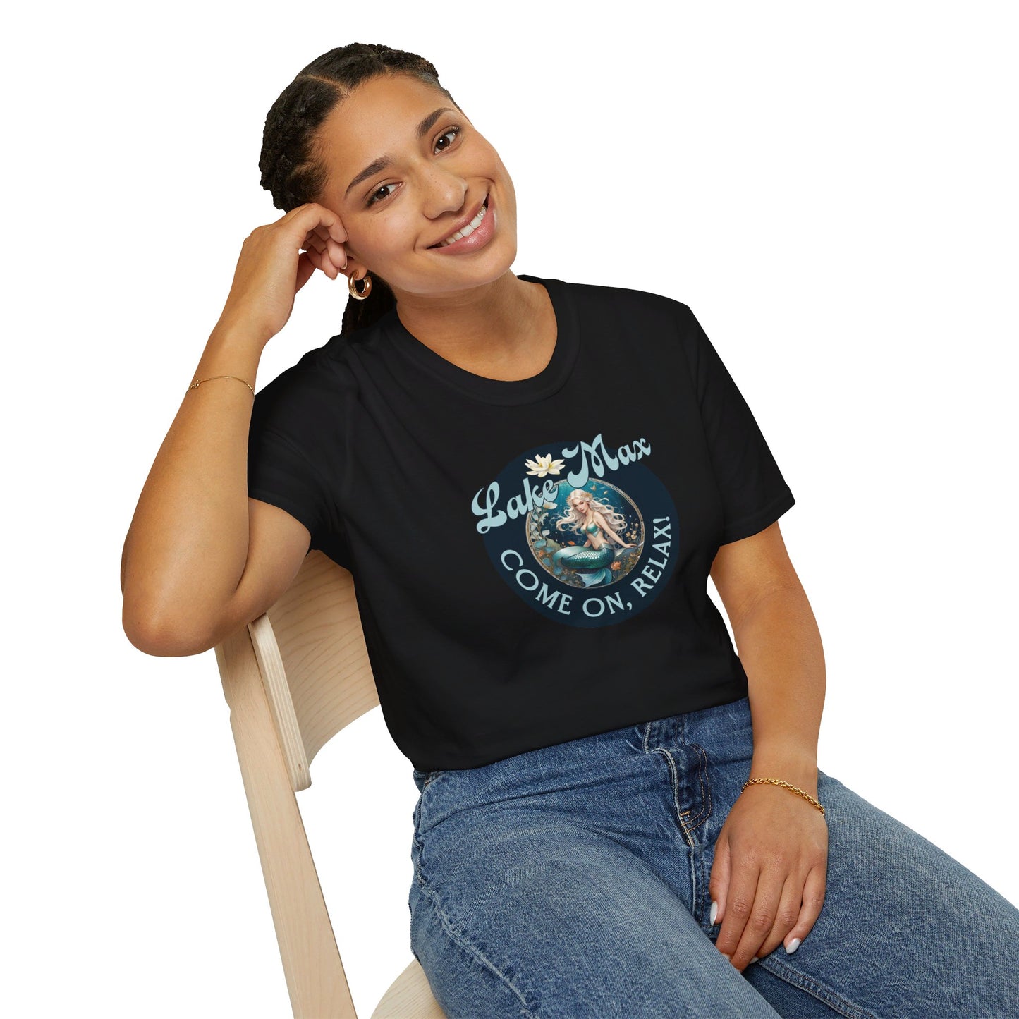 Maxinkuckee Mermaid 6 Graphic Unisex Softstyle T-shirt