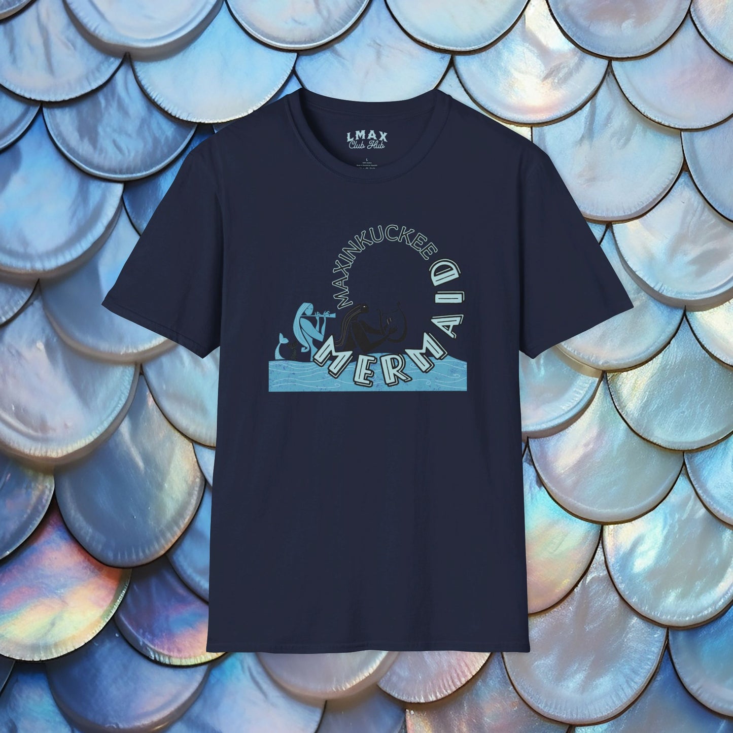 Maxinkuckee Mermaid 5 Graphic Unisex Softstyle T-shirt