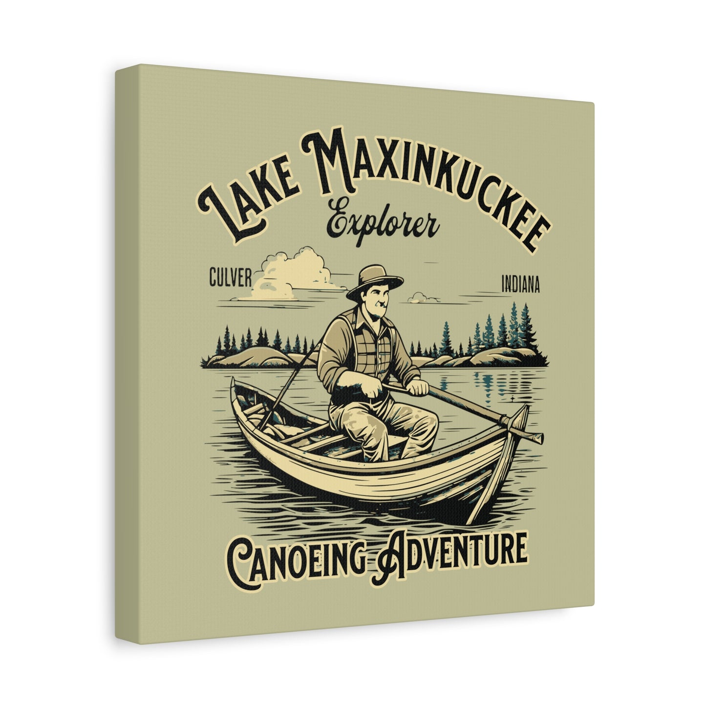 Lake Maxinkuckee Explorer Canoeing Adventure, Culver, Indiana, Matte Canvas, Stretched, 1.25"