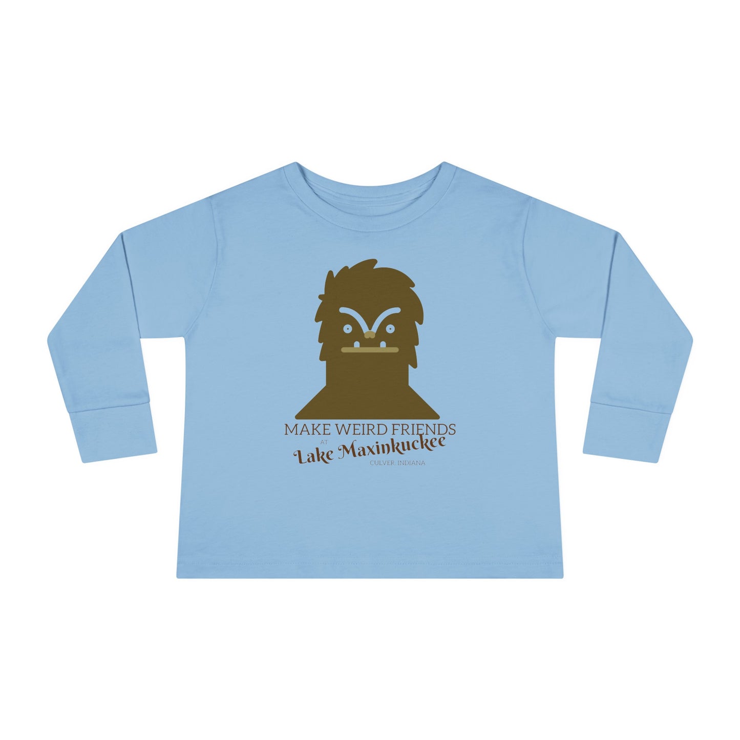 Lake Maxinkuckee Make Weird Friends Toddler Long Sleeve Tee