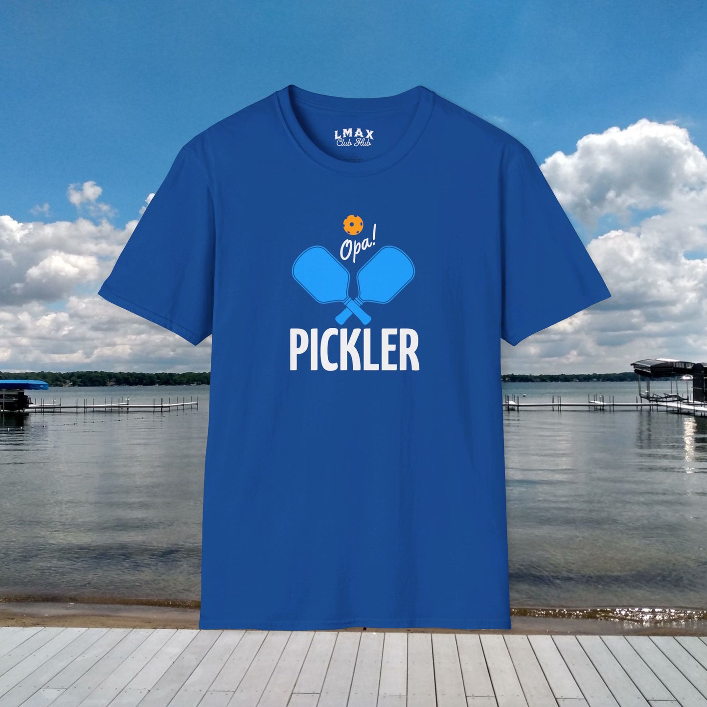 PICKLER Opa! Pickle Ball Unisex Softstyle T-Shirt