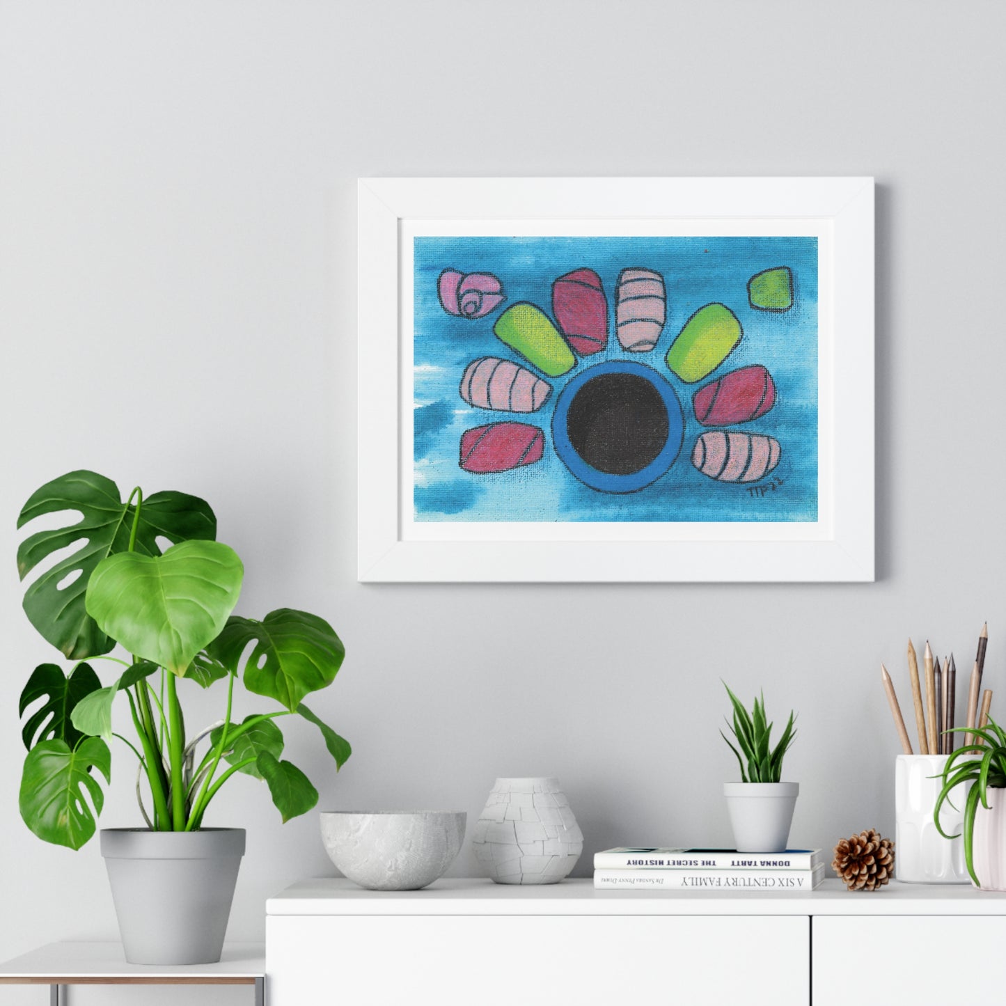 Sushi Blue Plate Special #5, Rainbow Roll Framed Horizontal Poster