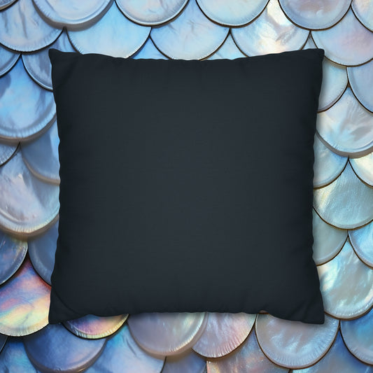 plain dark blue square pillowcase front