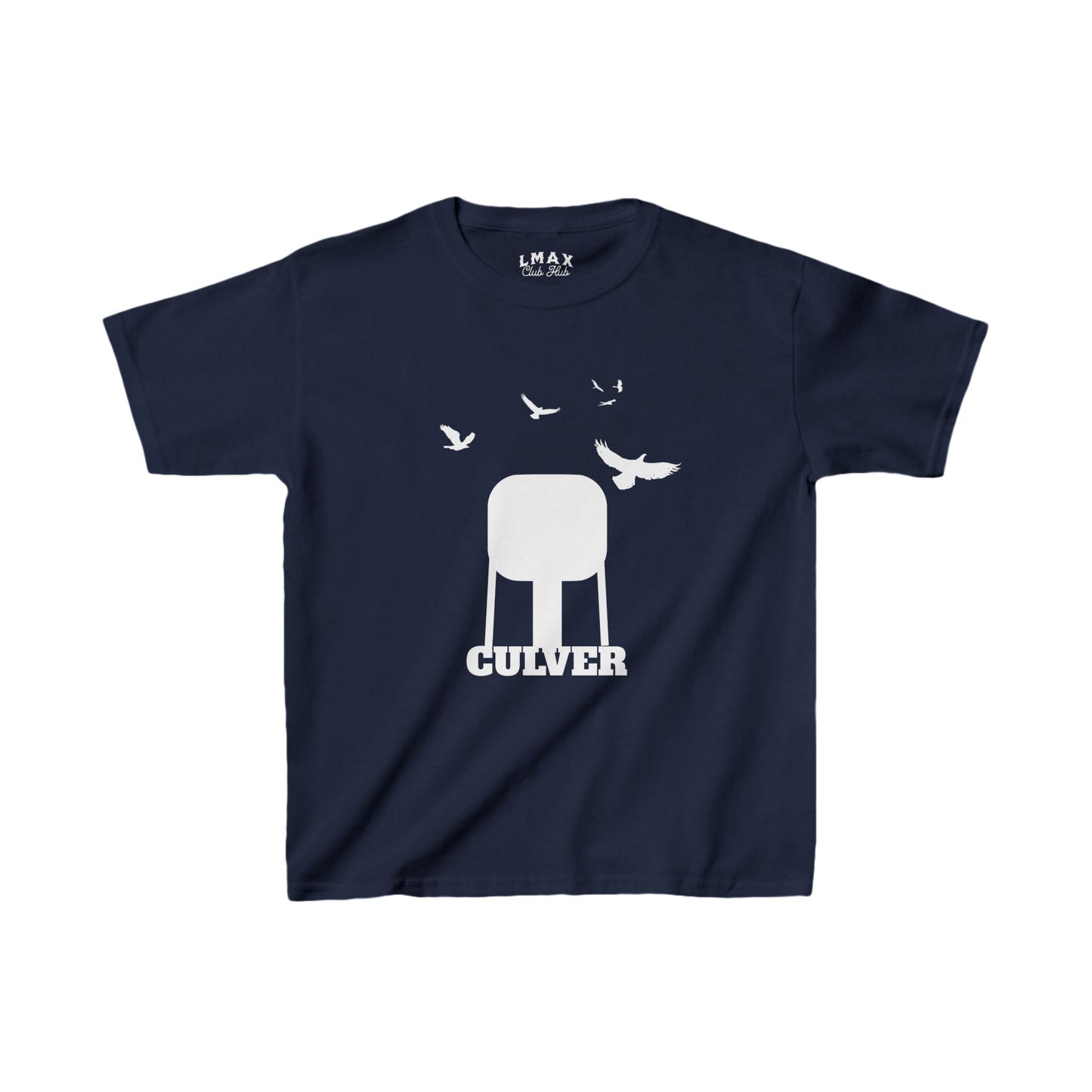 Culver Indiana Water Tower with Turkey Vultures in Silhouette Kids Heavy Cotton™ Tee