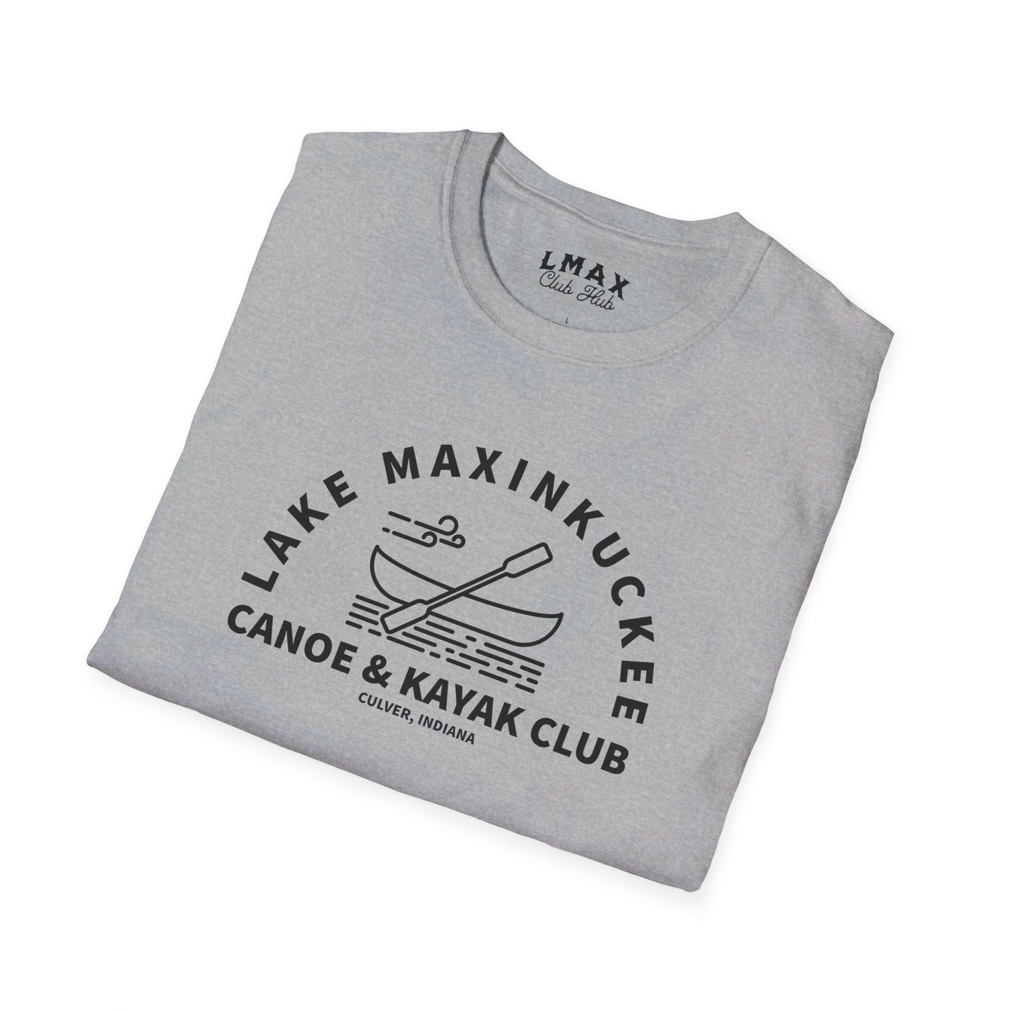 Lake Maxinkuckee Canoe & Kayak Club Black Print Unisex Unisex Softstyle T-Shirt