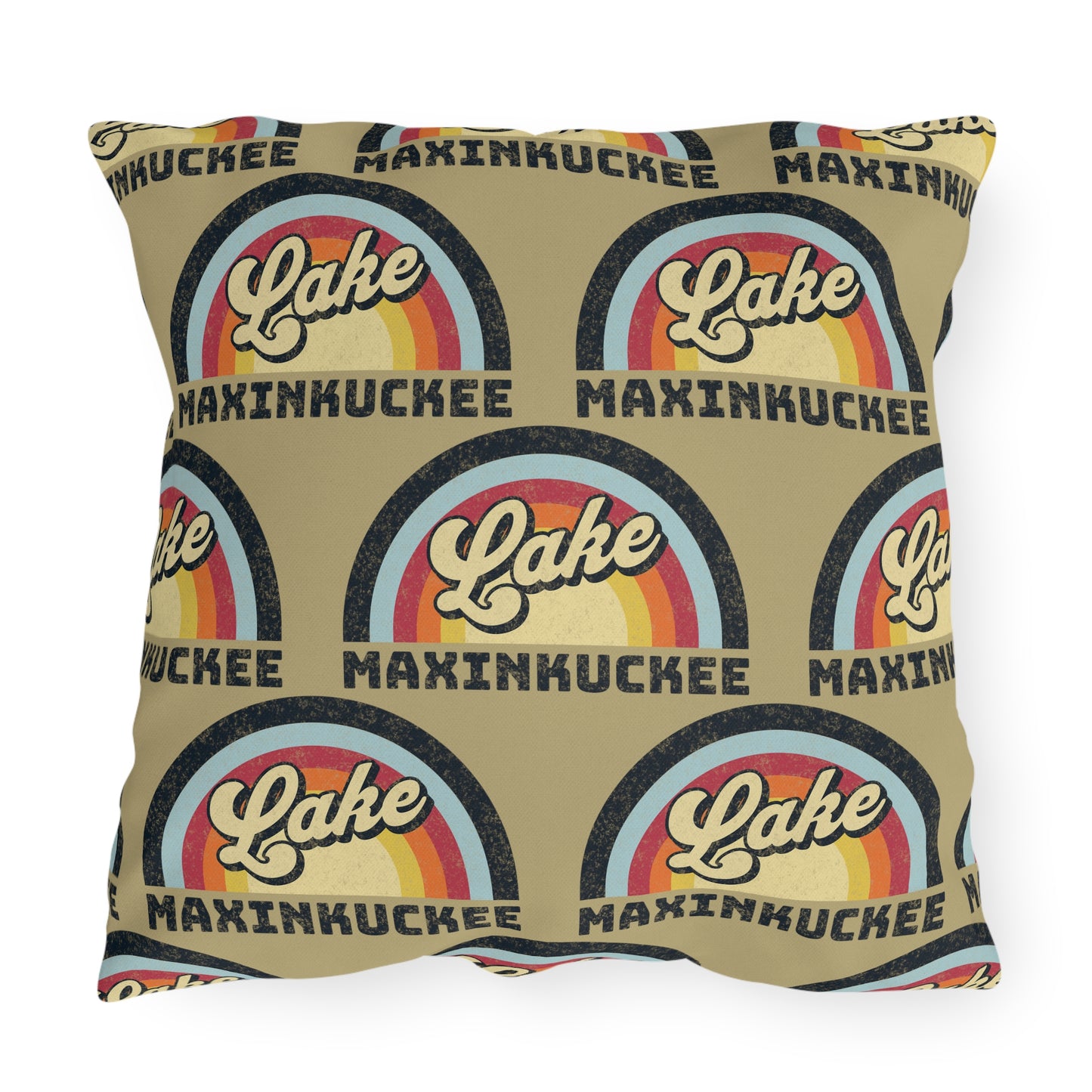 Lake Maxinkuckee Rainbow Outdoor Pillow