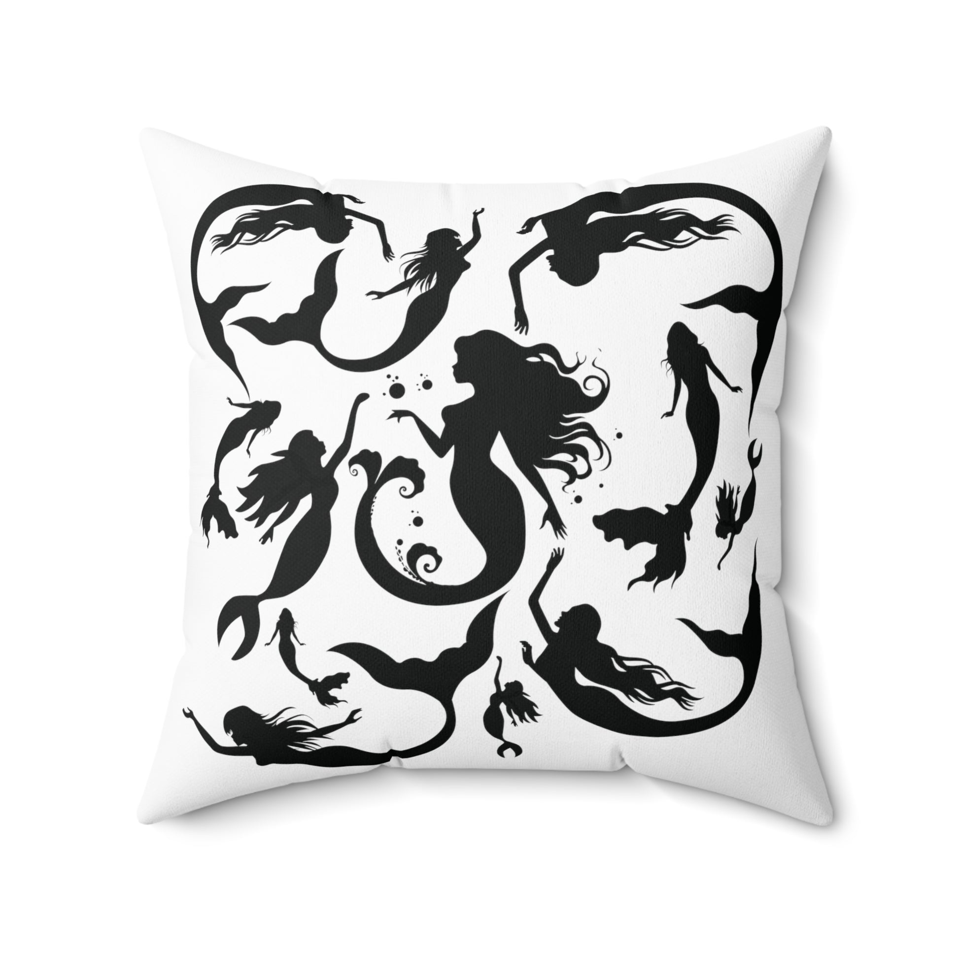 Mermaids silhouettes pillowcase