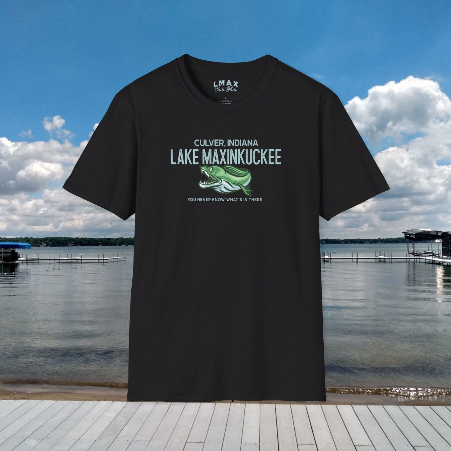 Lake Maxinkuckee Culver Indiana What's in There Graphic Unisex T-shirt