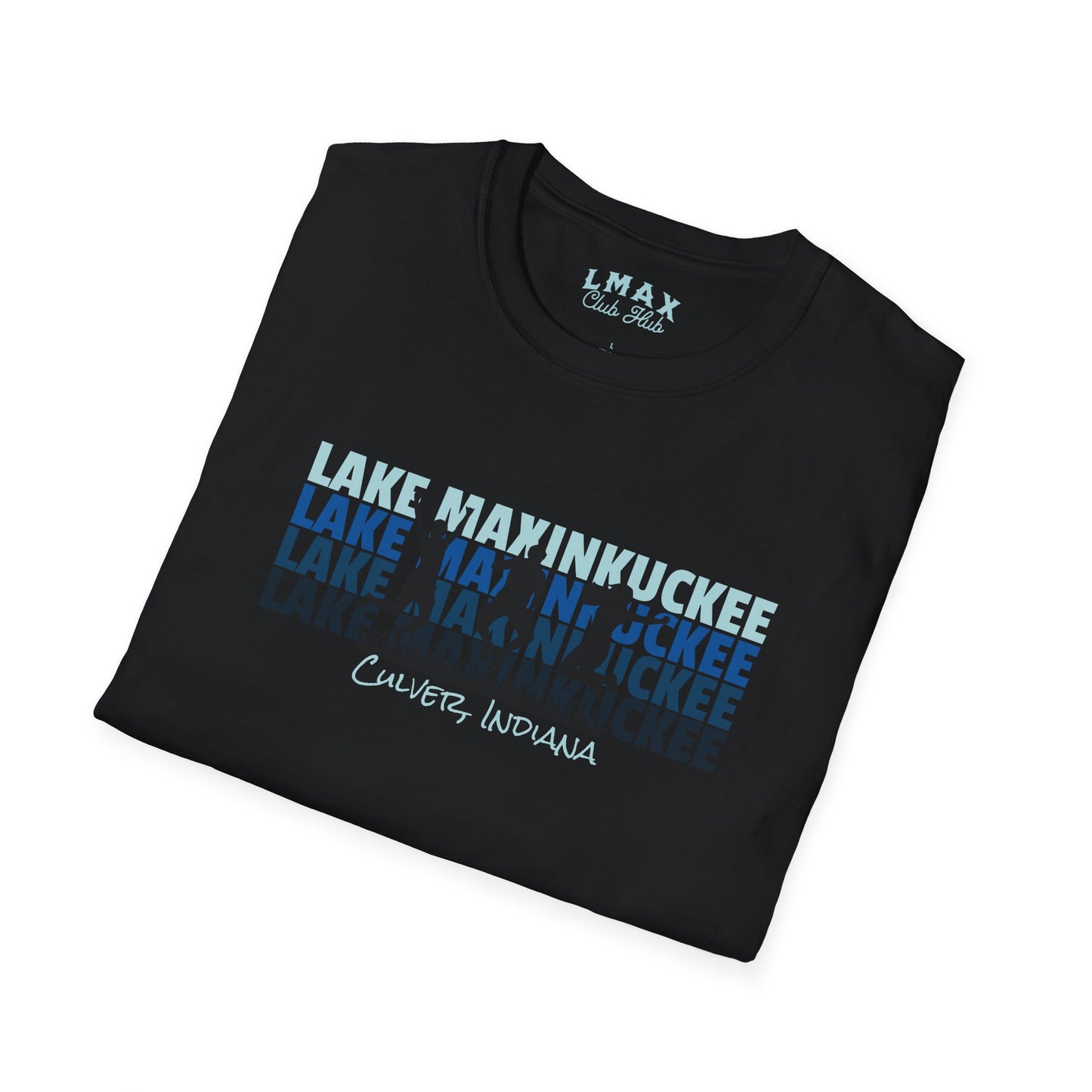 Lake Maxinkuckee Culver Indiana (BLUES) Graphic Unisex Softstyle T-Shirt