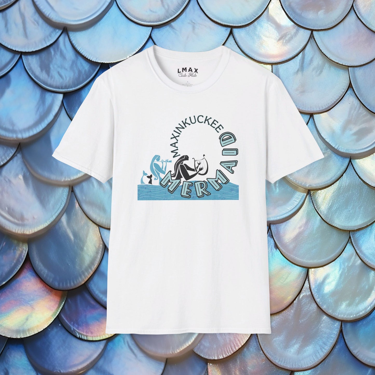 Maxinkuckee Mermaid 5 Graphic Unisex Softstyle T-shirt