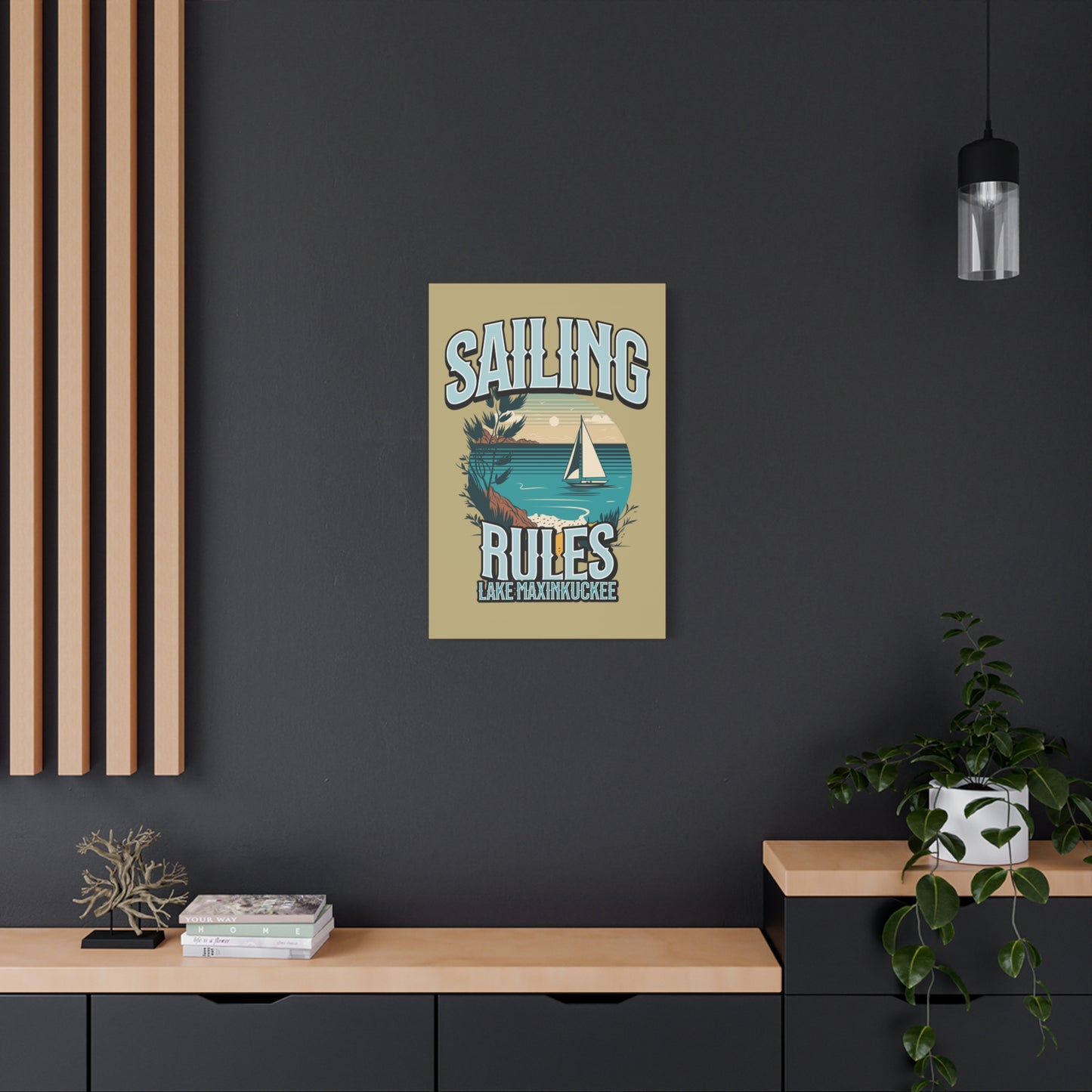 Sailing Rules, Lake Maxinkuckee, Culver, Indiana, Matte Canvas, Stretched, 1.25"