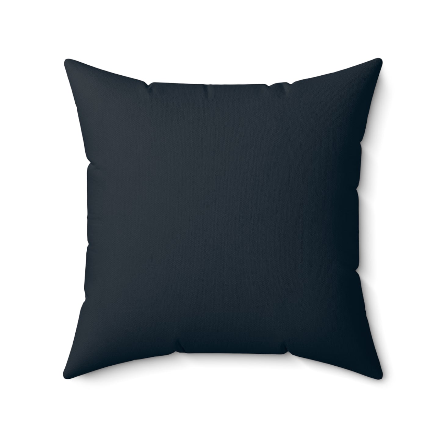 plain dark blue square pillow front