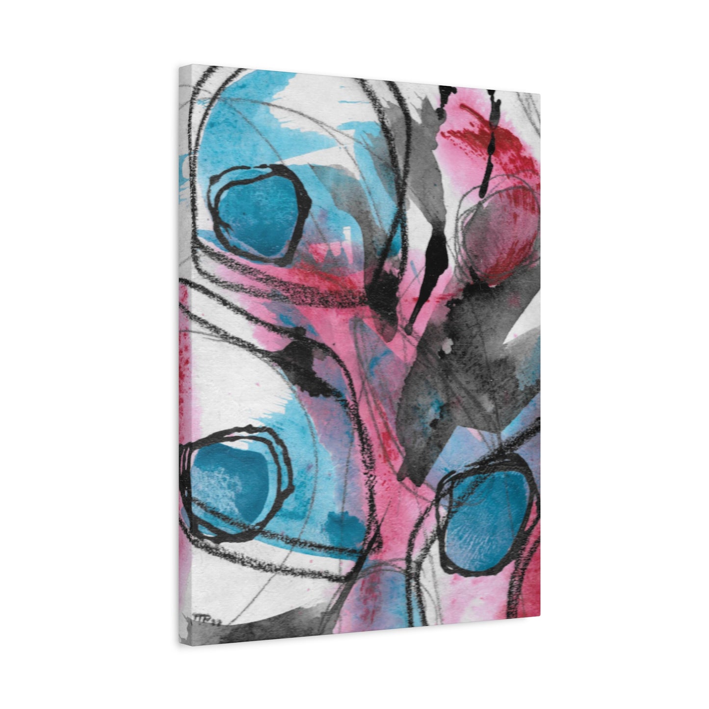 Mysteries of the Shoreline #6, water themed Pod Canvas Gallery Wrap, Ready to Hang Abstract Wall Art