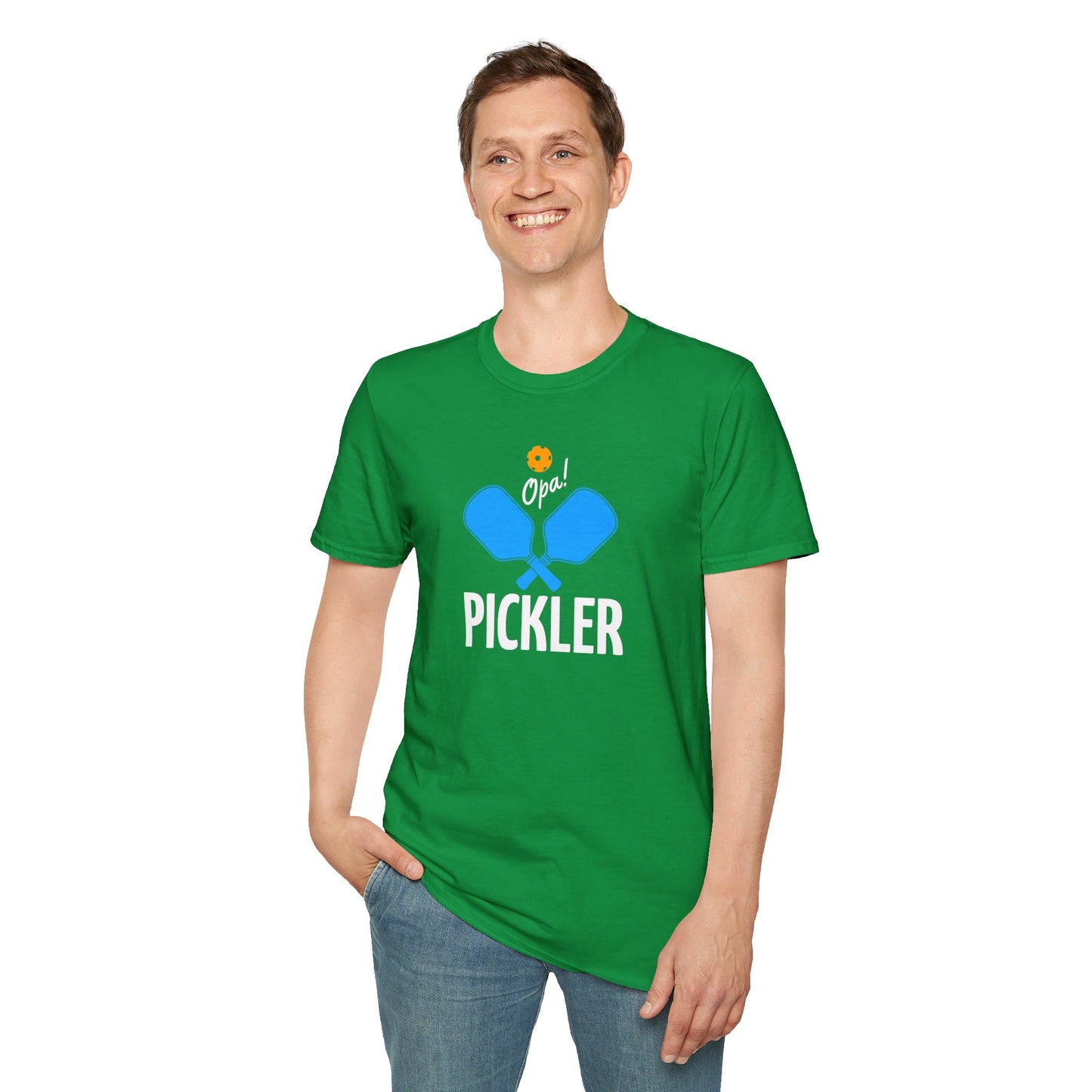 PICKLER Opa! Pickle Ball Unisex Softstyle T-Shirt