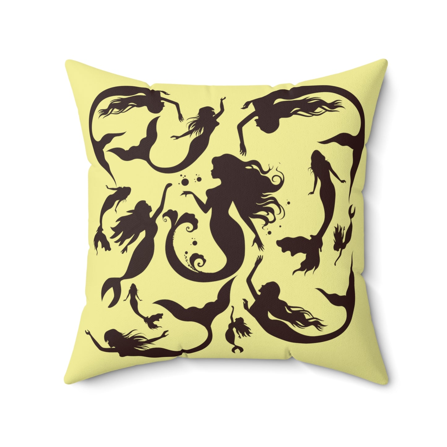 Mermaids silhouettes pillowcase