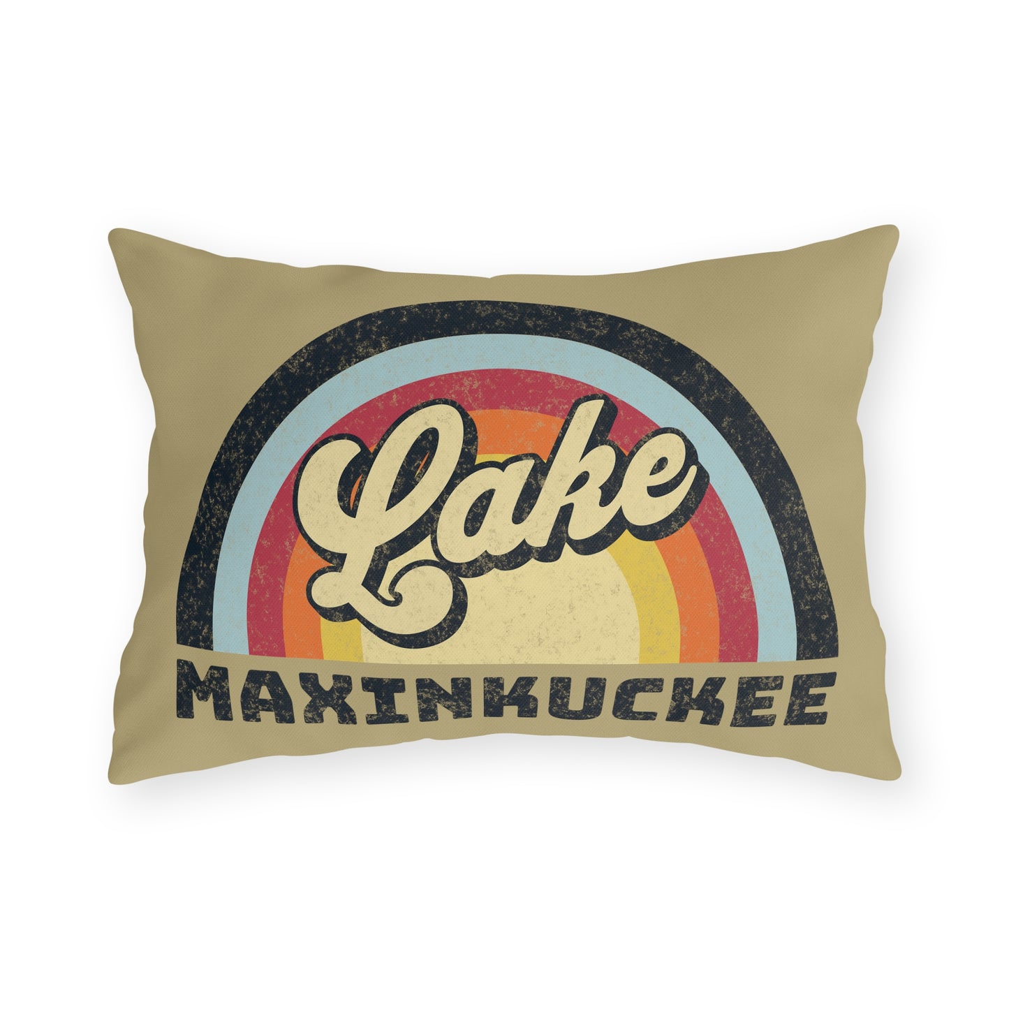 Lake Maxinkuckee Rainbow Outdoor Pillow