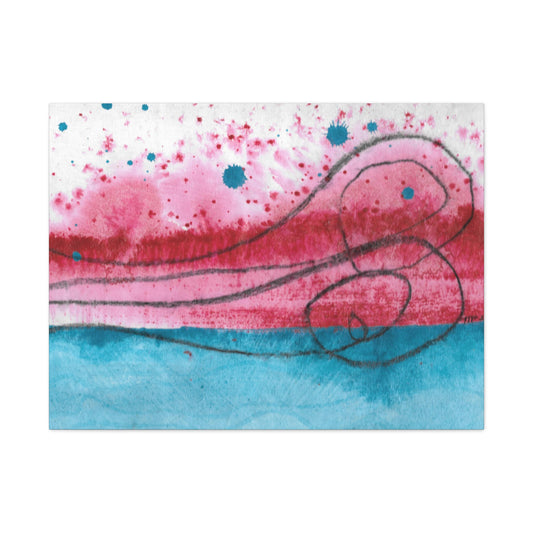 Mysteries of the Shoreline #5, water themed Pod Canvas Gallery Wrap, Ready to Hang Abstract Wall Art