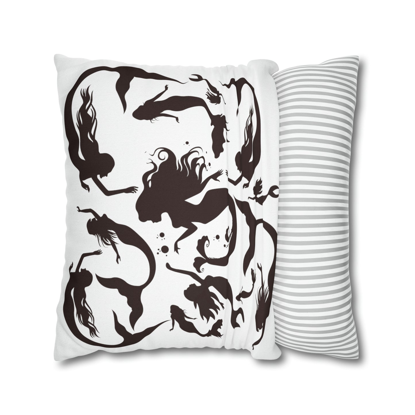 Mermaids silhouettes pillowcase