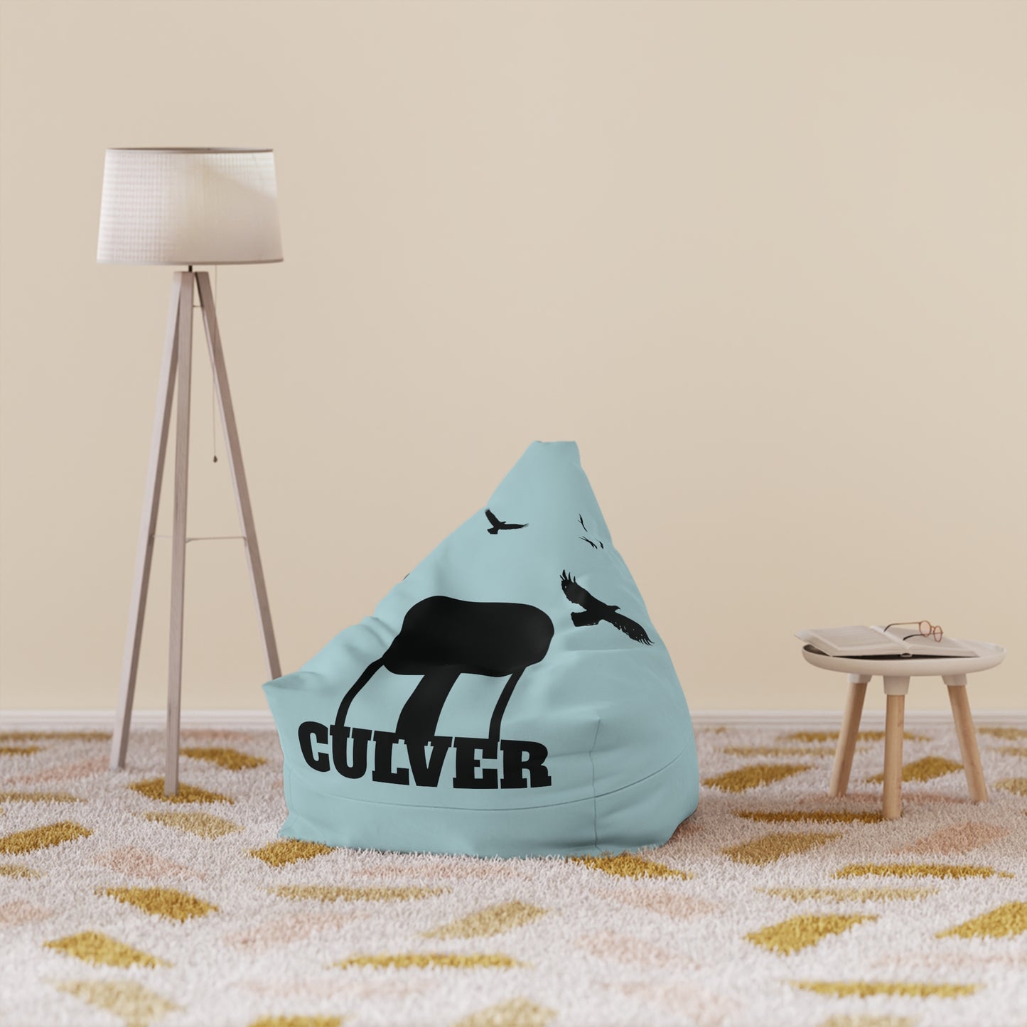 Culver Water Tower Turkey Vultures Bean Bag Chair Cover