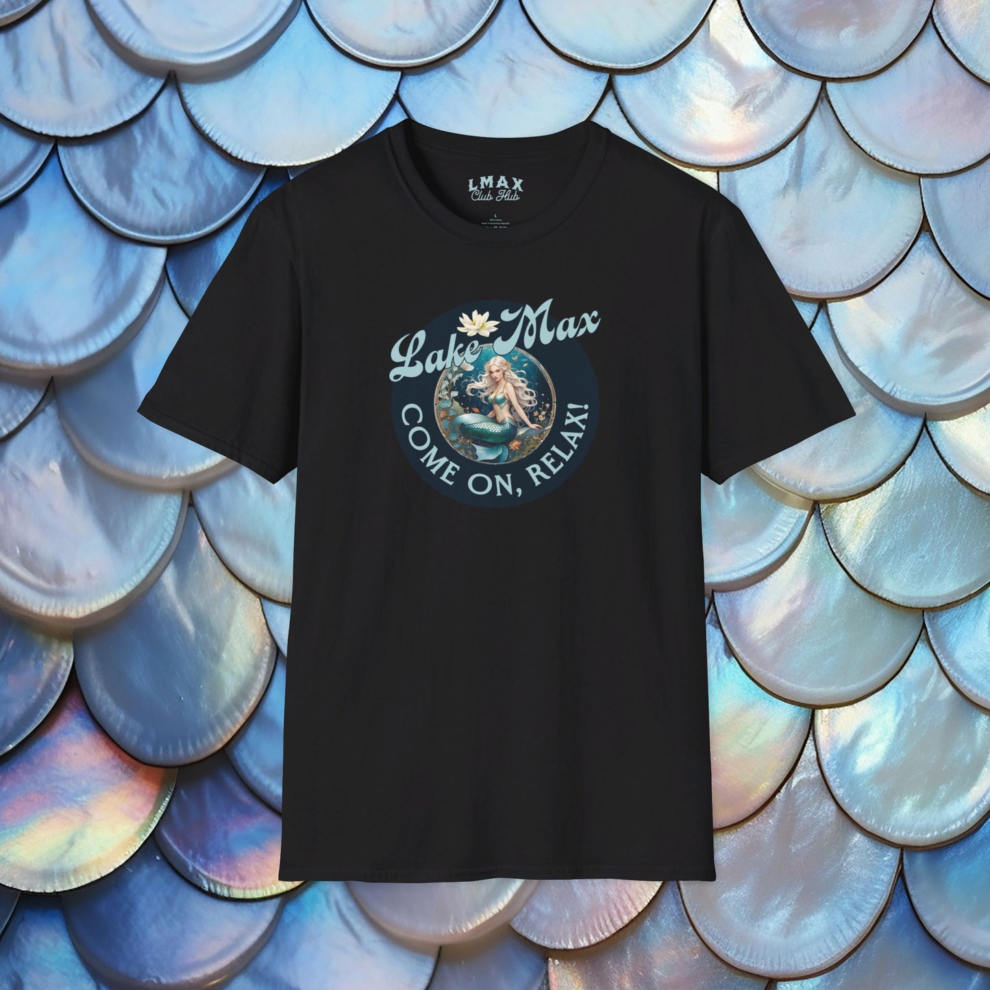 Maxinkuckee Mermaid 6 Graphic Unisex Softstyle T-shirt